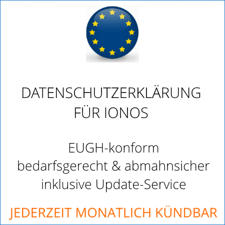 Datenschutzerklärung für Ionos von der IT-Recht Kanzlei