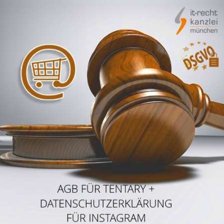 AGB für Tentary + Datenschutzerklärung für Instagram inklusive Update-Service