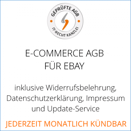 Abmahnsichere eCommerce AGB für Ebay von der IT-Recht Kanzlei