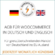 Abmahnsichere eCommerce AGB für WooCommerce in deutsch und englisch von der IT-Recht Kanzlei
