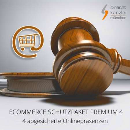 eCommerce Schutzpaket Premium 4. Vier abgesciherte Onlinepräsenzen (Shops. Handelsplattformen und Social Media)