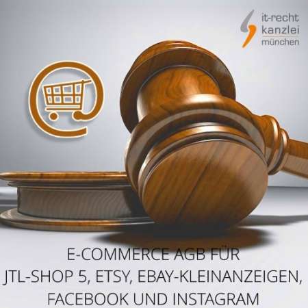 eCommerce AGB für JTL-Shop 5, Etsy, Ebay-Kleinanzeigen, Facebook und Instagram inklusive Update-Service