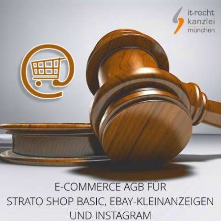 eCommerce AGB für Strato Shop Basic, Ebay-Kleinanzeigen und Instagram inklusive Update-Service