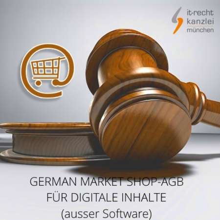 eCommerce AGB für German Market Verkauf digitaler Inhalte inklusive Update-Service