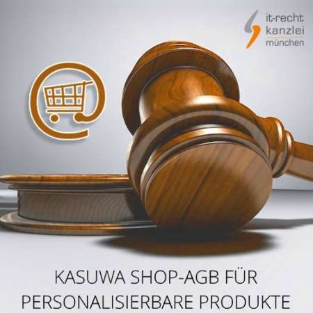 Kasuwa Shop-AGB für personalisierbare Produkte inklusive Update-Service